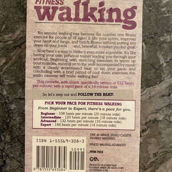 Fitness Walking, Follow the Beat Cassette Advanced 16 minute Mile - Picture 2 of 2